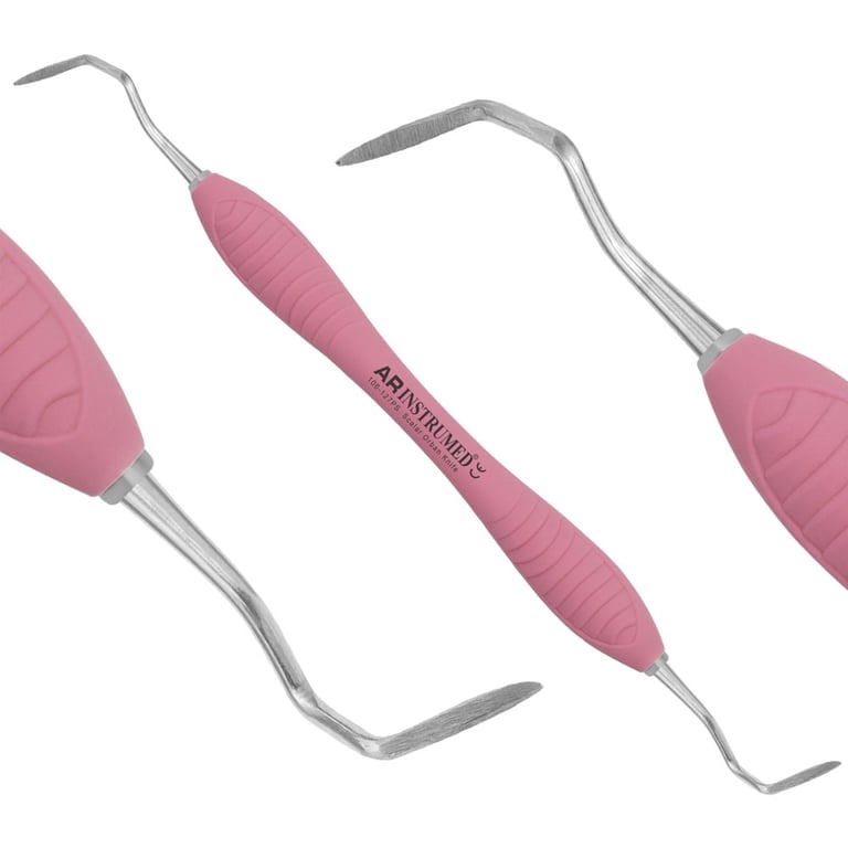 AR Instrumed Stainless Steel Orban Knife, AR Premium Pink Handle, 1/Pk. Features a polishing