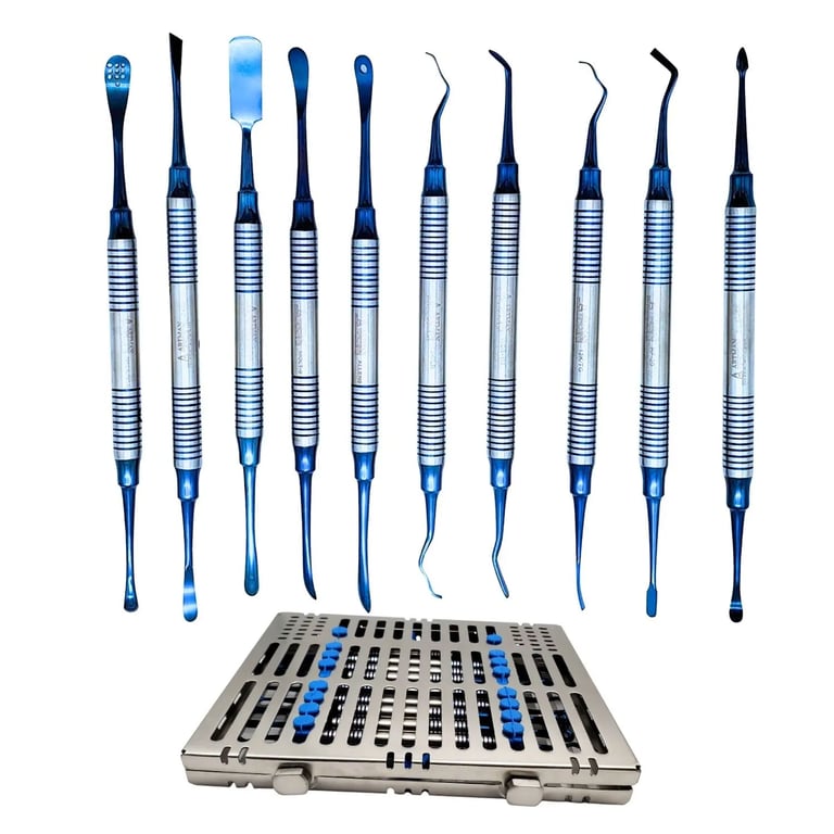 Artman Instruments Periosteal Elevators Kit, 10/Pk. Periosteum elevator all designs in one set