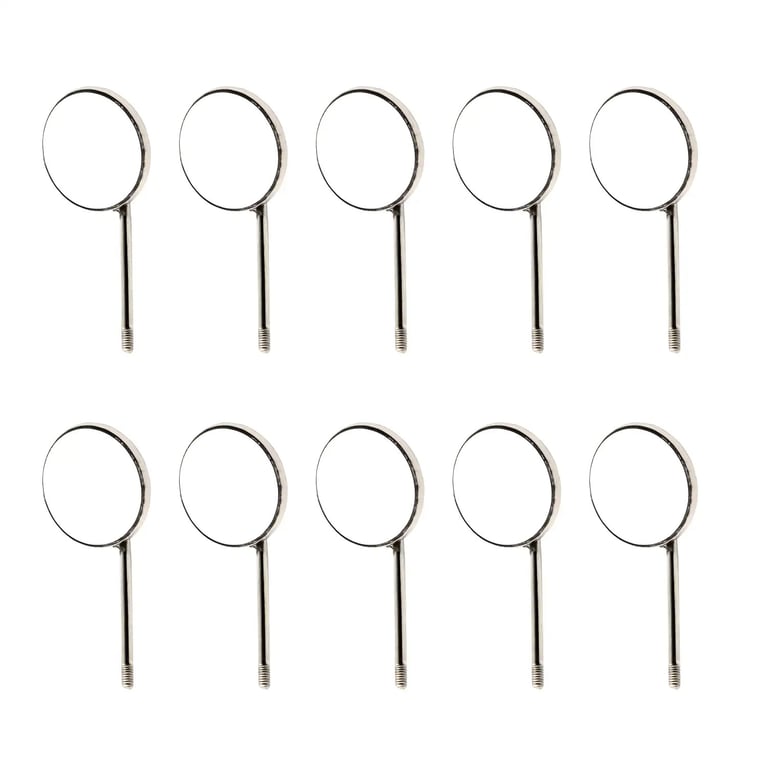 Artman Instruments Dental Mirrors, Chrome, #5, 12/Pk. The front surface reflection ensures clear