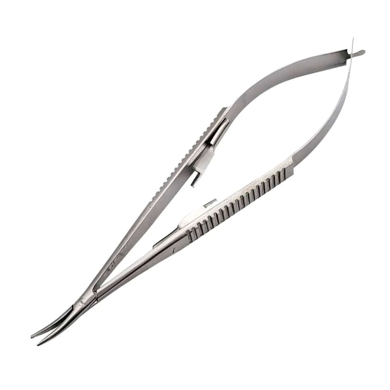 Artman Instruments Castroviejo Needle Holder, Curved, 5.5", 1/Pk. These needle holders feature