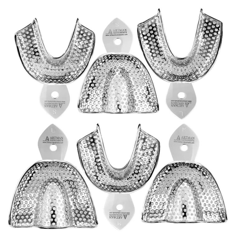 Artman Instruments Impression Trays, 6/Pk. Their highly polished surface ensures easy removal