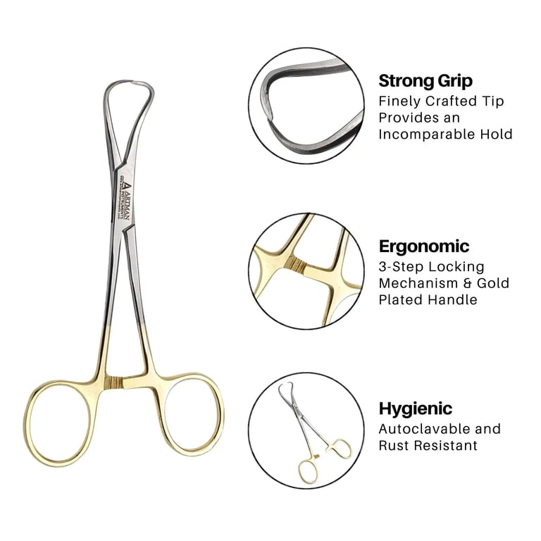 Artman Instruments Backhaus Towel Clamp Forceps, 