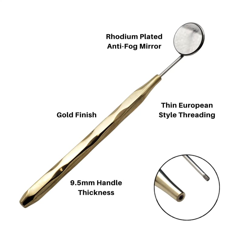 Artman Instruments Dental Mirrors, Gold Plated, #