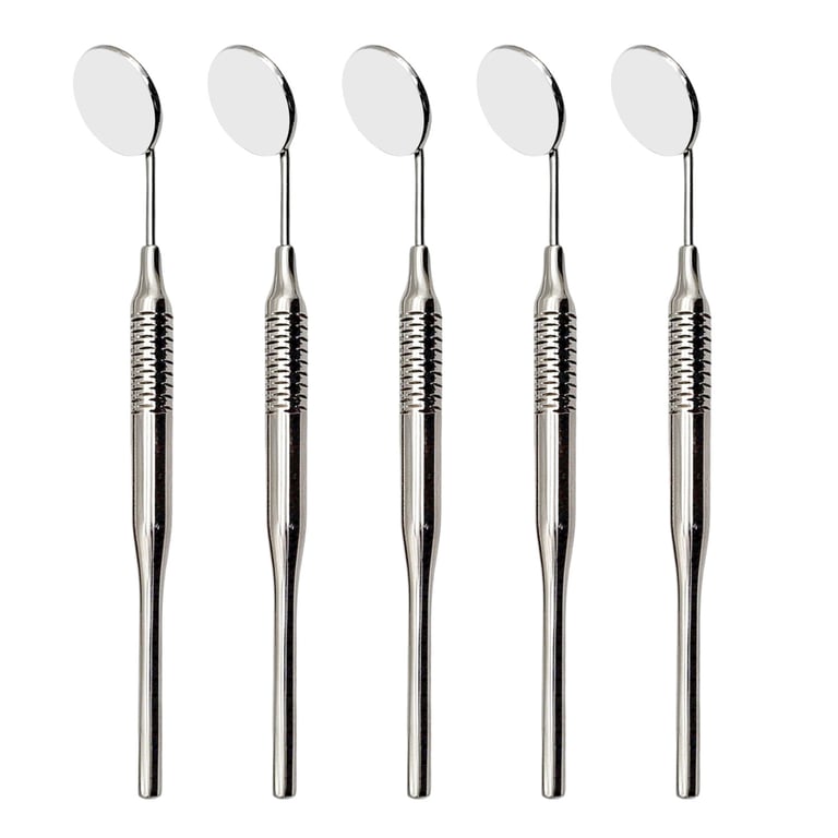 Artman Instruments #5 Dental Mirrors, Silver Chrome, 5/Pk