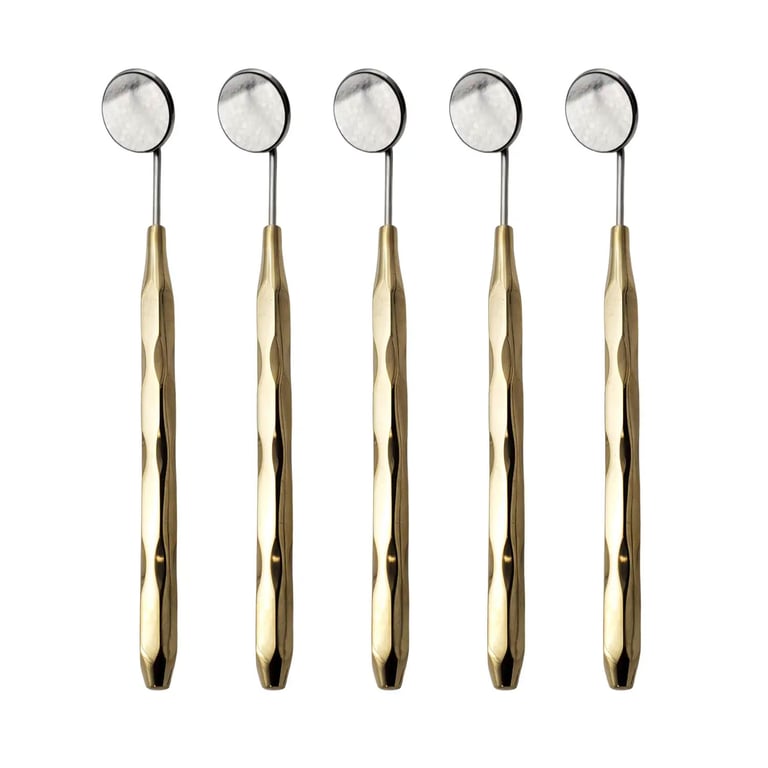Artman Instruments Dental Mirrors, Gold Plated, #5, 5/Pk. With a mirror head size of #5 these