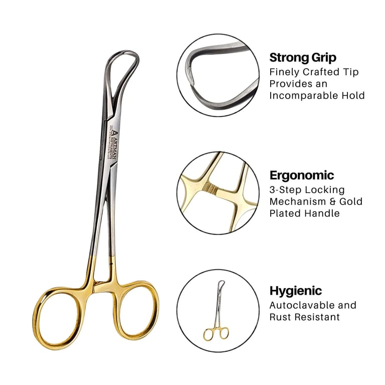 Artman Instruments Backhaus Towel Clamp Forceps, 
