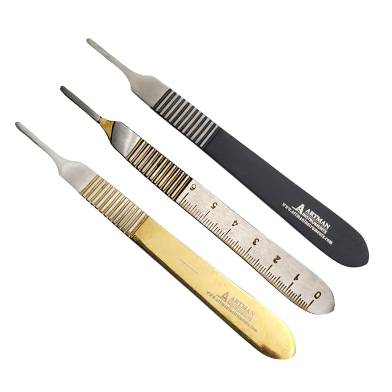 Artman Instruments B.P Scalpel Handle #3 with Inches Scale, 3/Pk