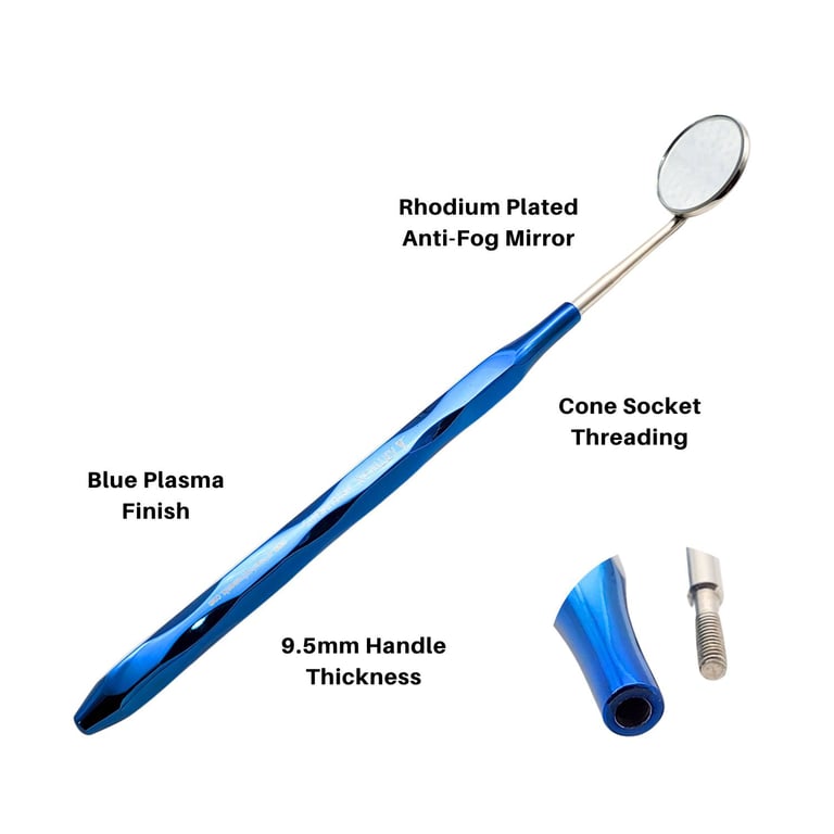 Artman Instruments Dental Mirror, Blue, 5/Pk