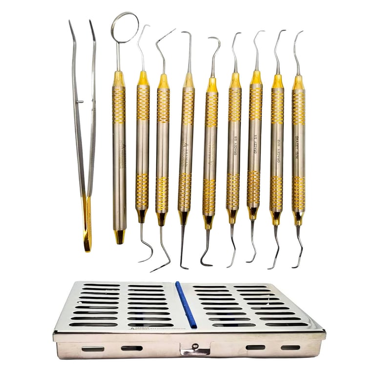 Artman Instruments Prophylaxis Professional Cleaning Set, 10/Pk. Includes mirror probe, tweezers