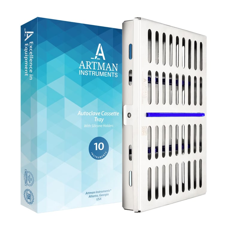 Artman Instruments 10 Instrument Cassette Rack, 1/Pk. Designed for sterilizing 10 dental
