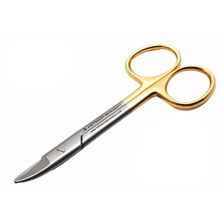 Artman Instruments Crown Collar Cutting Scissors, Curved, 4.25", Single Pair of Scissors