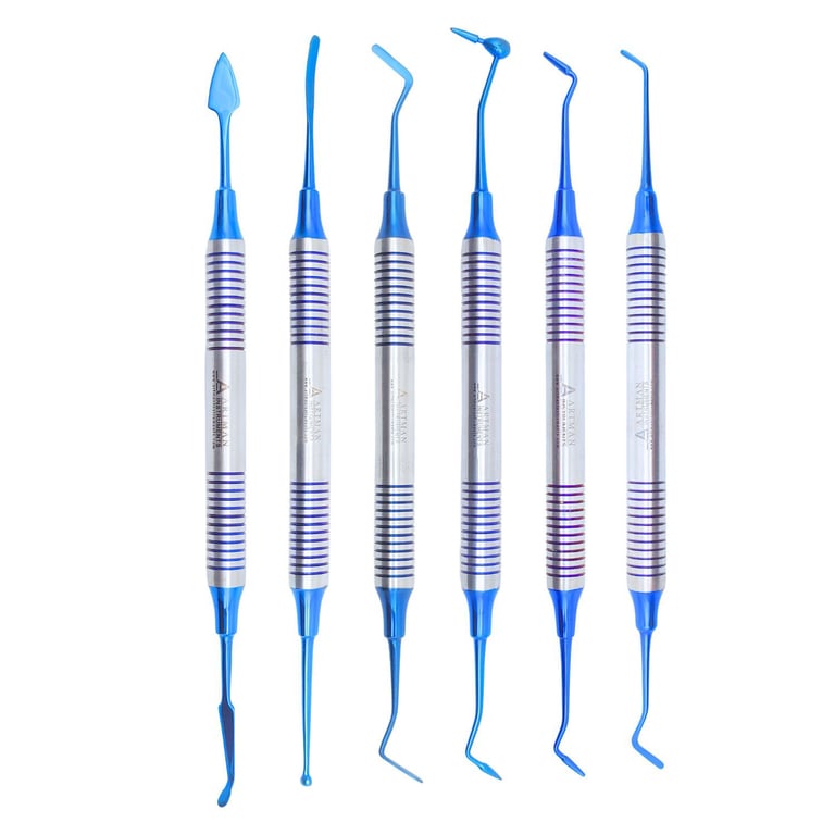 Artman Instruments Composite Filling Instruments Kit, 6/Pk. Non stick titanium coating eliminating