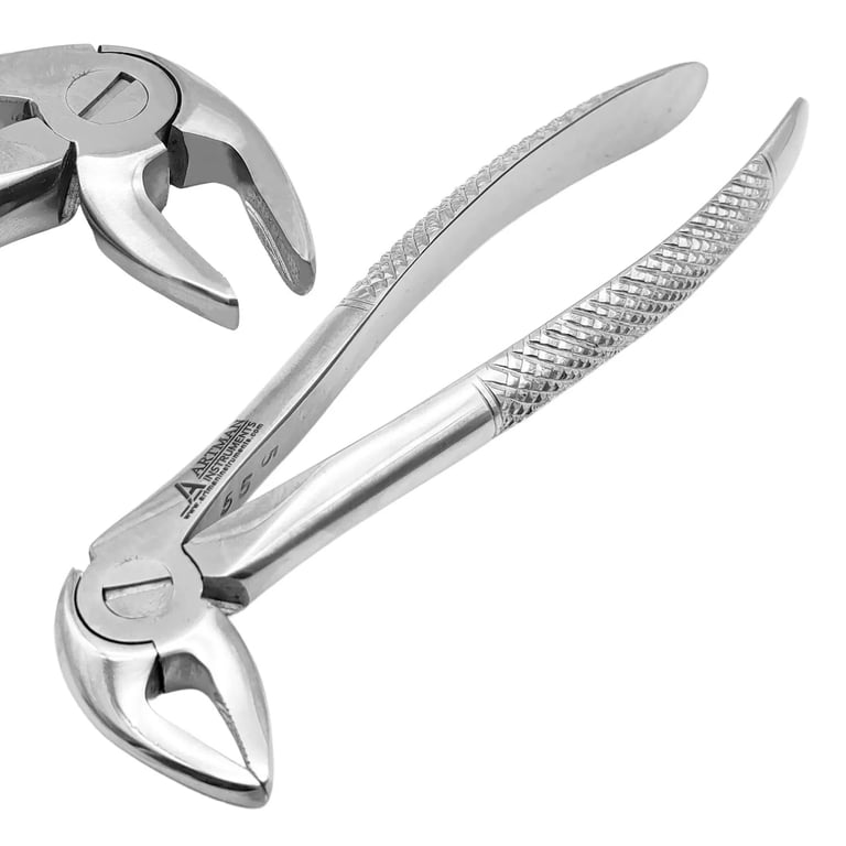 Artman Instruments #33 Extraction Forceps, Lower Anterior, Curved Grooved Tips, 1/Pk