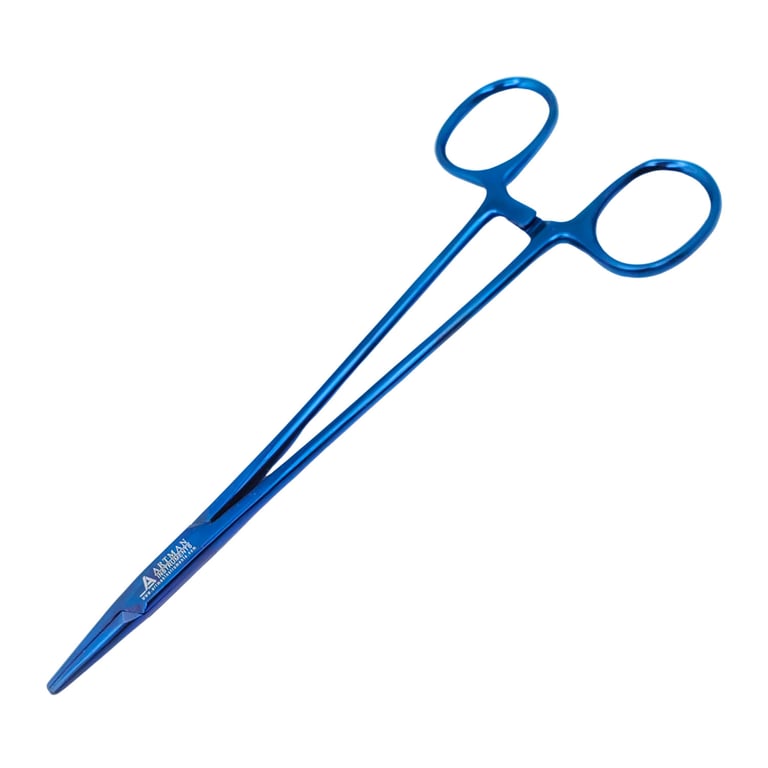 Artman Instruments Mayo Hegar Surgical Needle Holder, 7", Plasma Blue, Single Holder