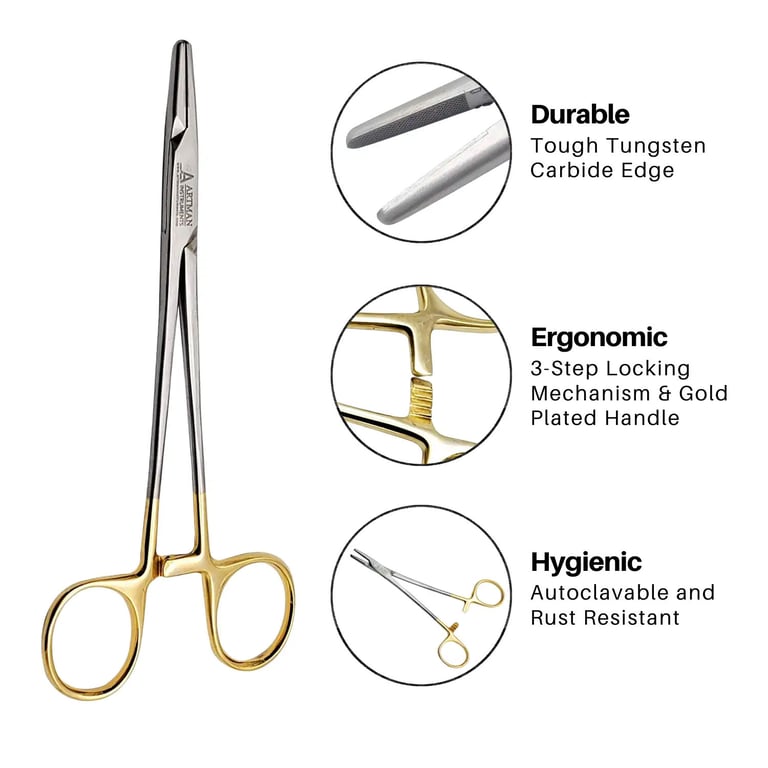 Artman Instruments Mayo Hegar Needle Holder, 6", 