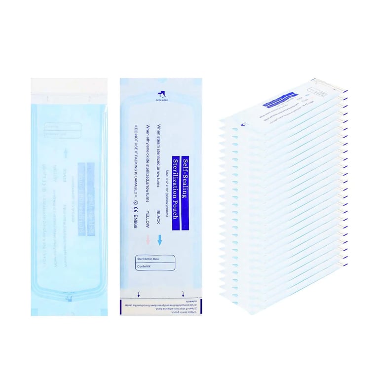 Artman Instruments Self Seal Sterilization Pouch, 3.5" x 10", 200/Box. Includes 200 self-sealing