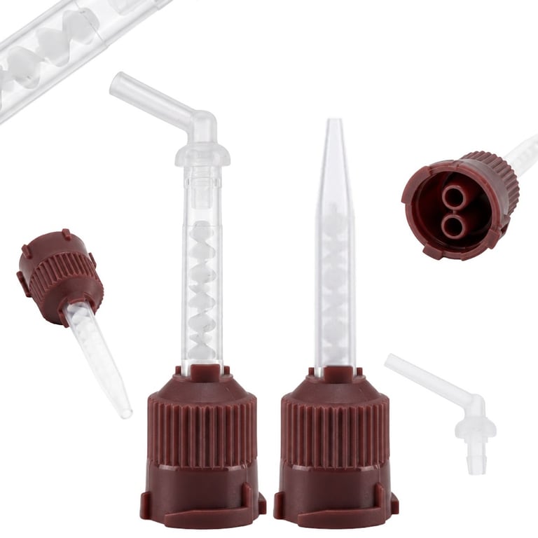 Artman Instruments Dental Mixing Thick Intra-Oral Tips, 3.5cm, Brown/Clear, 100/Pk. Includes 50