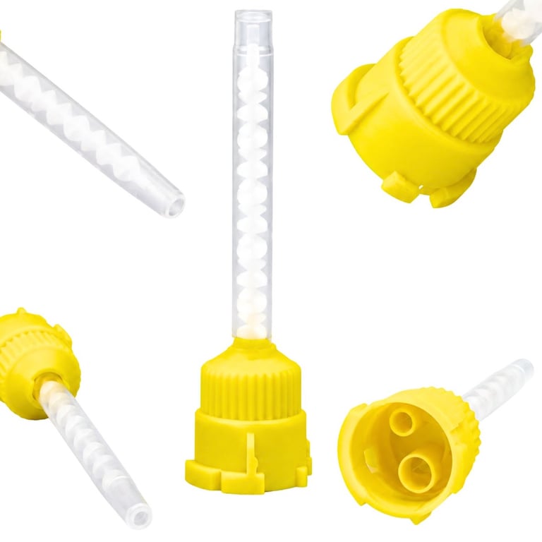 Artman Instruments Dental Mixing Tips, 7cm, Yellow/Clear, 50/Pk. Designed for mixing dental