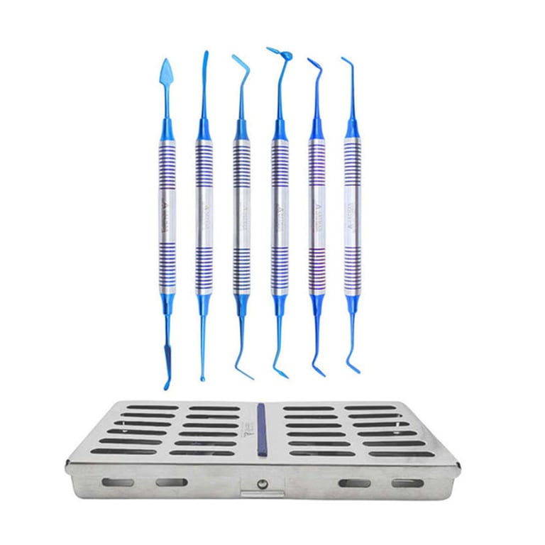 Artman Instruments Composite Non-Stick Filling Instruments Kit. Includes: 6 x blue plasma-coated
