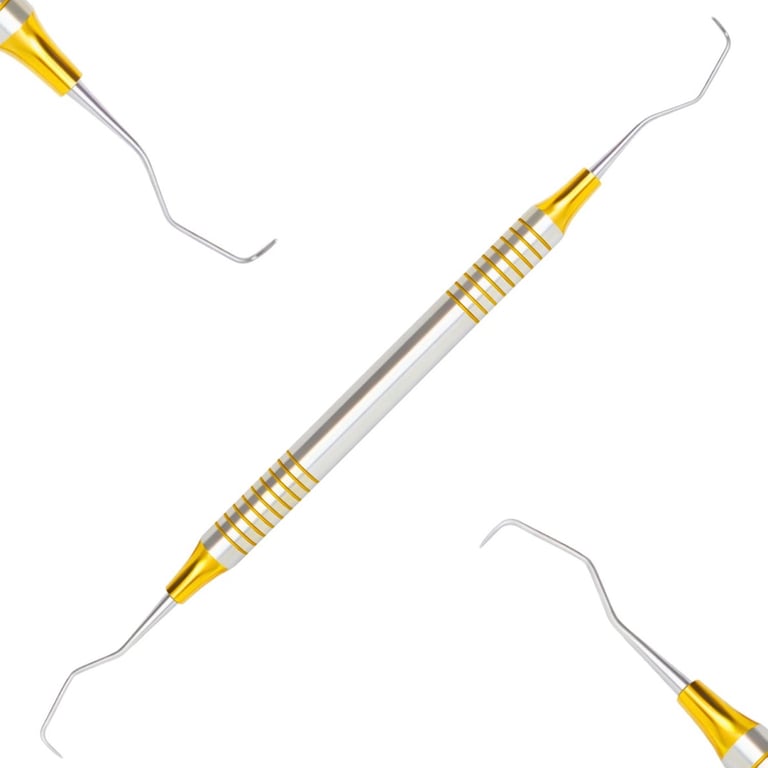 Artman Instruments #7/8 Stainless Steel Gracey Curette, Gold-Plated, Double-Ended, 1/Pk. Designed