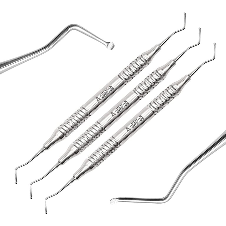 Artman Instruments Excavator Set. Includes: 3 restorative and endodontic instruments