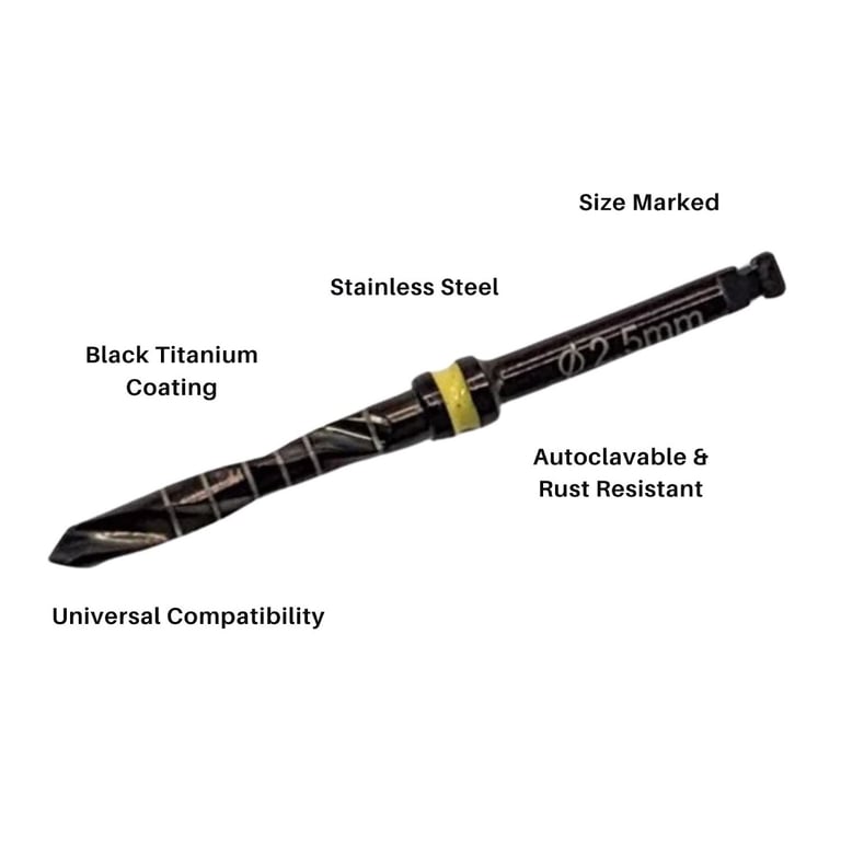 Artman Instruments 2.5mm Titanium-Coated Stainles