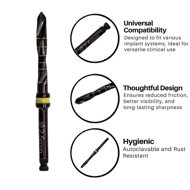 Artman Instruments 2.5mm Titanium-Coated Stainles