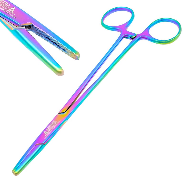 Artman Instruments 6.5" Stainless Steel Mayo Hegar Needle Holder, Serrated Tip, 1/Pk. Features