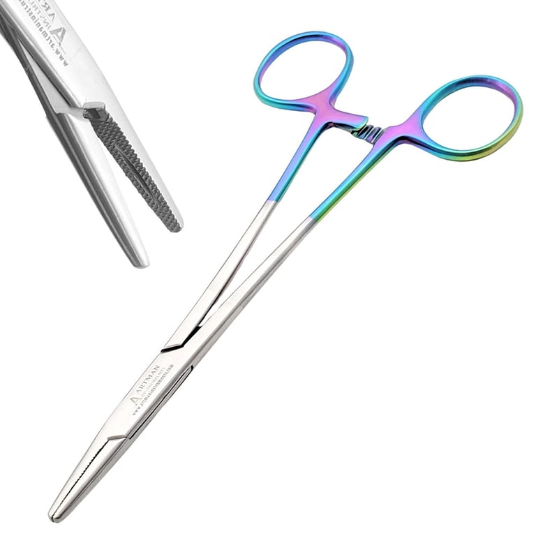 Artman Instruments 6" Stainless Steel Mayo Hegar Needle Holder, Serrated Straight Tip, 1/Pk