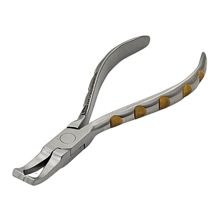 Artman Instruments Bracket Removing Pliers, 1/Pk. Crafted with golden dot series, Curved tip