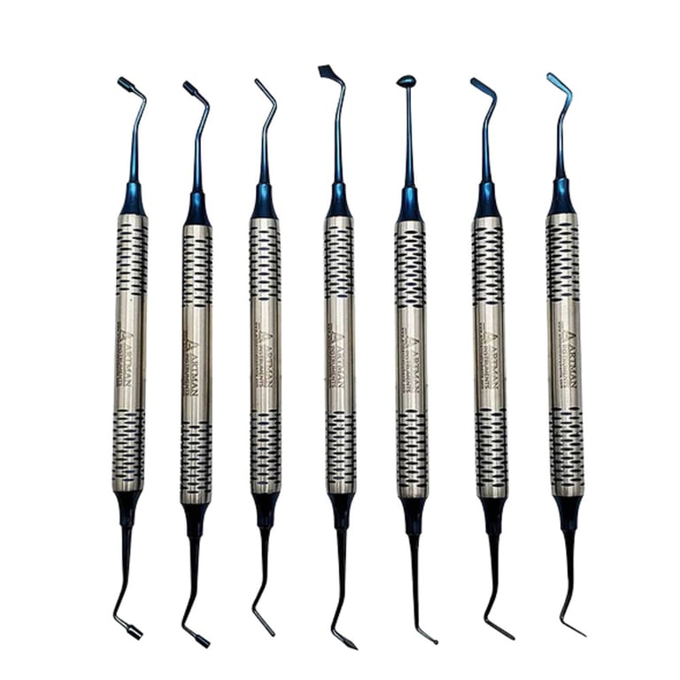 Artman Instruments Titanium Dental Amalgam Filling Instruments, Assorted, 7/Pk. Features 3
