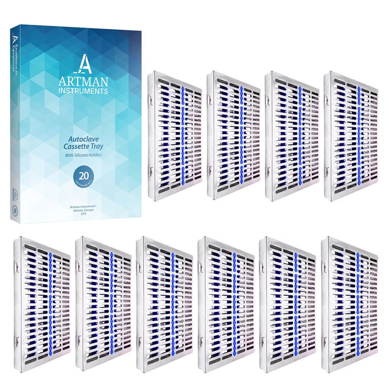 Artman Instruments 11.25" x 7.25" x 1.25" Stainless Steel Sterilization Cassette (0S-Q620-UG1P)