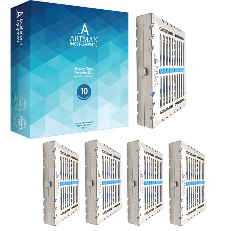 Artman Instruments 7.25" x 5.75" x 1.4" Stainless Steel Sterilization Cassette (K3-YVVJ-TJK1)