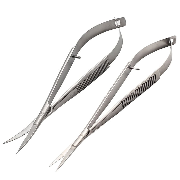 Artman Instruments 4.5" Stainless Steel Castroviejo Micro Scissors, 2-Piece Set. Includes: 1