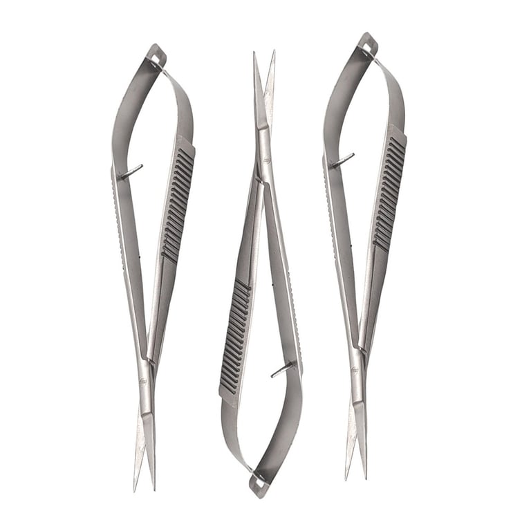Artman Instruments 5.5" Stainless Steel Castroviejo Scissors, Straight, 3/Pk. Designed for cutting