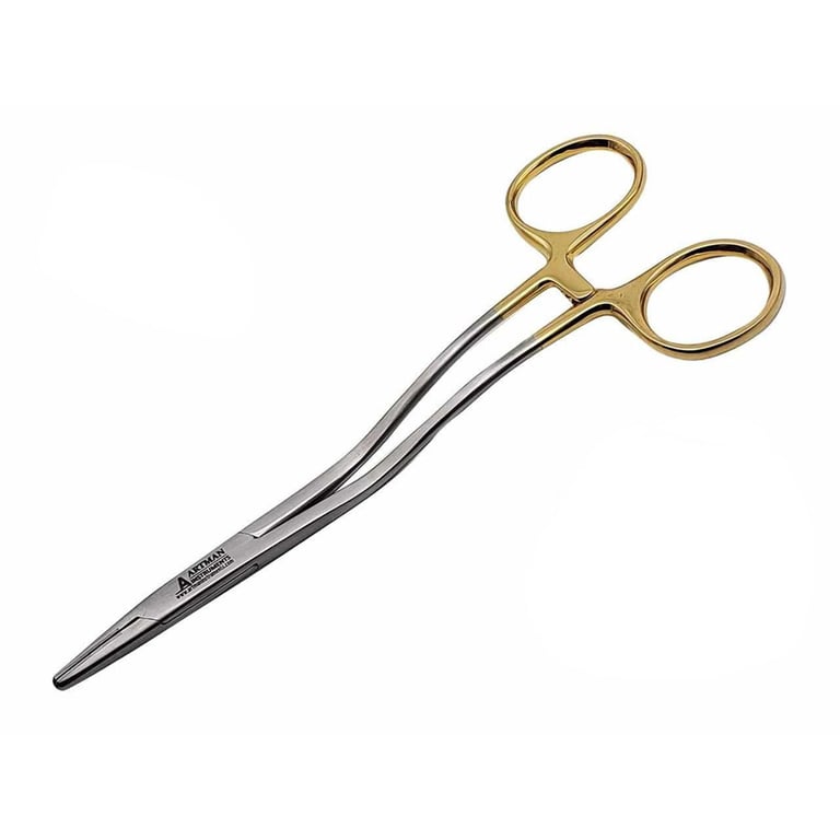 Artman Instruments Bozeman Angled Needle Holder, 6" Suture Tying Forceps, 1/Pk. Features tungsten