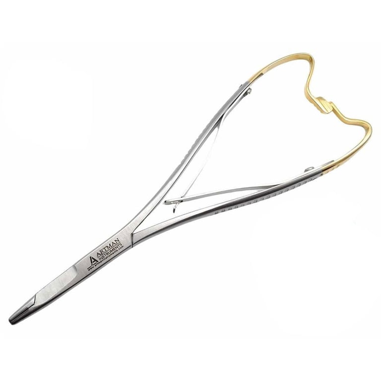Artman Instruments Olsen Mathieu Hegar Needle Holder, 6.5", 1/Pk. 2-in-1 Scissors and needle
