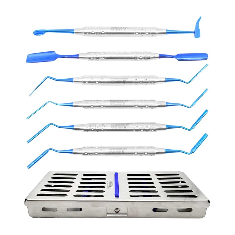 MediTek Dental Bone Graft Instrument Set – Plugger, Packer, Condenser, Carrier – Implant Surgery Tools