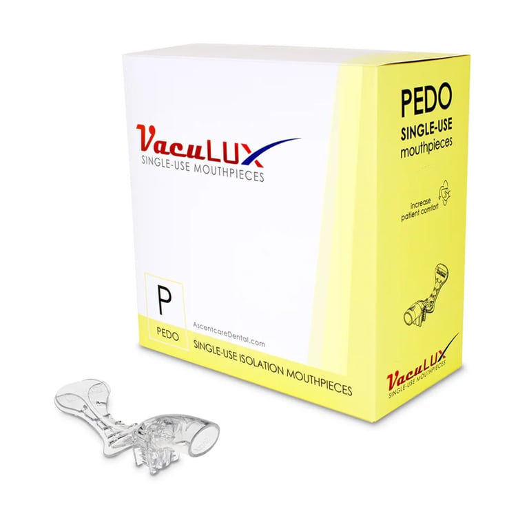 VacuLUX, Single-Use Isolation Mouthpieces Dryshield & Isolite, Pedo, 20/Pk. Designed