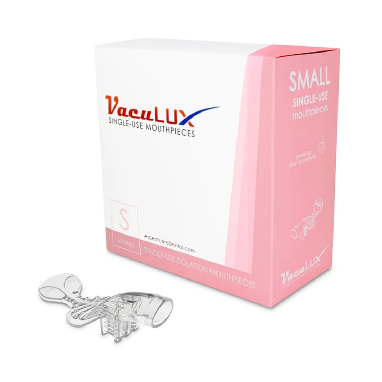 VacuLUX, Single-Use Isolation Mouthpieces Dryshield & Isolite, Small, 20/Pk. Designed