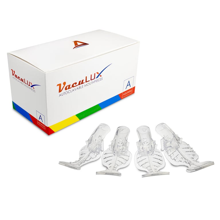 VacuLUX, Autoclavable Isolation Mouthpieces Dryshield & Isolite, ASSORTED, 4/Pk. Autoclavable