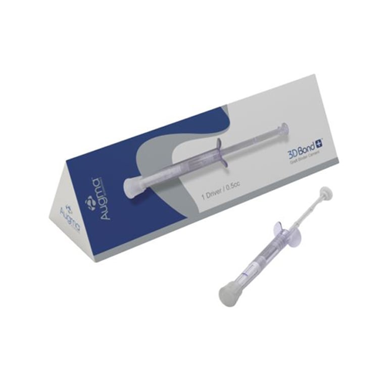 3D Bond+ Mineral Graft Binder Cement, 0.5cc Syringe. The Biphasic Calcium Sulfate single use bone