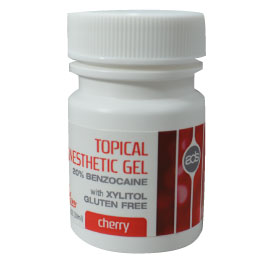 ADS Topical Anesthetic Gel - CHERRY, 1 oz jar. Benzocaine 20%, fast-acting with no systemic