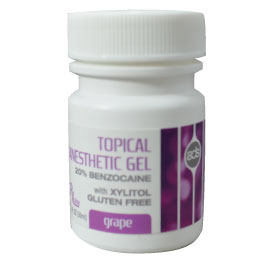 ADS Topical Anesthetic Gel - GRAPE, 1 oz jar. Benzocaine 20%, fast-acting with no systemic