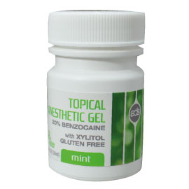 ADS Topical Anesthetic Gel - MINT, 1 oz jar. Benzocaine 20%, fast-acting with no systemic