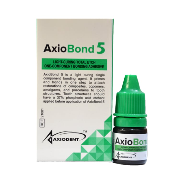 AxioBond 5 Light-Cure Total-Etch Bonding Adhesive, 5ml Bottle, 1/Pk. Multifunctional one-bottle