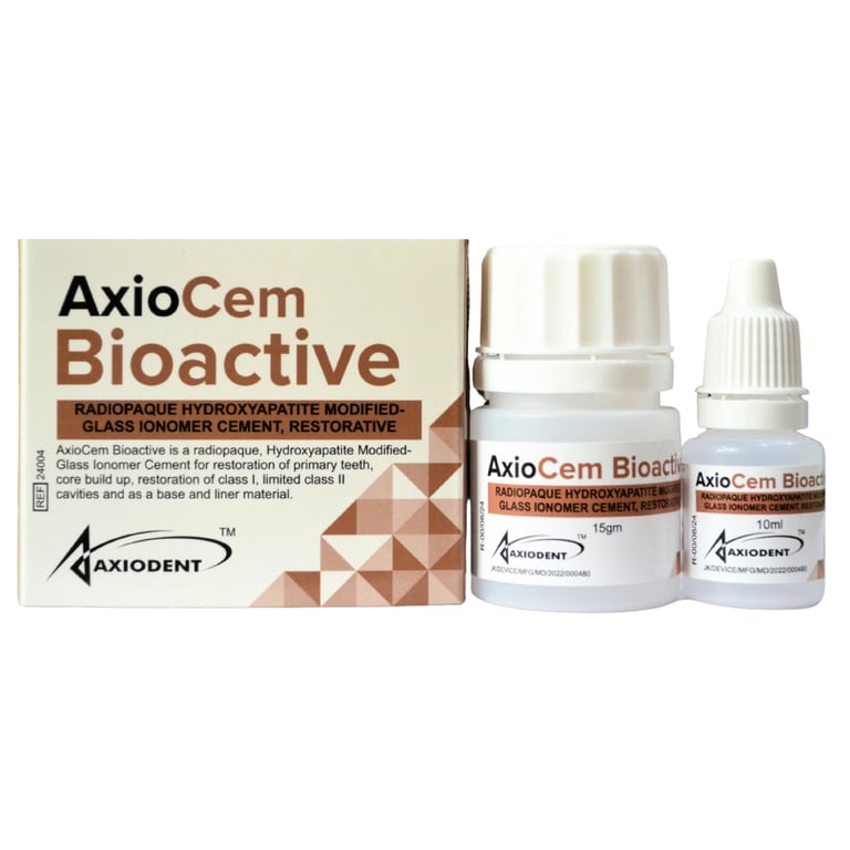 AxioCem BioActive Hydroxyapatite Modified-Glass Ionomer Cement Kit, 1/Set. Includes: 1 x 15g