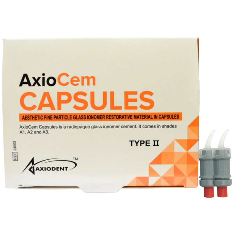 AxioCem Type II Self-Cured Glass Ionomer Restorative, Shade A2, Capsules, 10/Pk. Features
