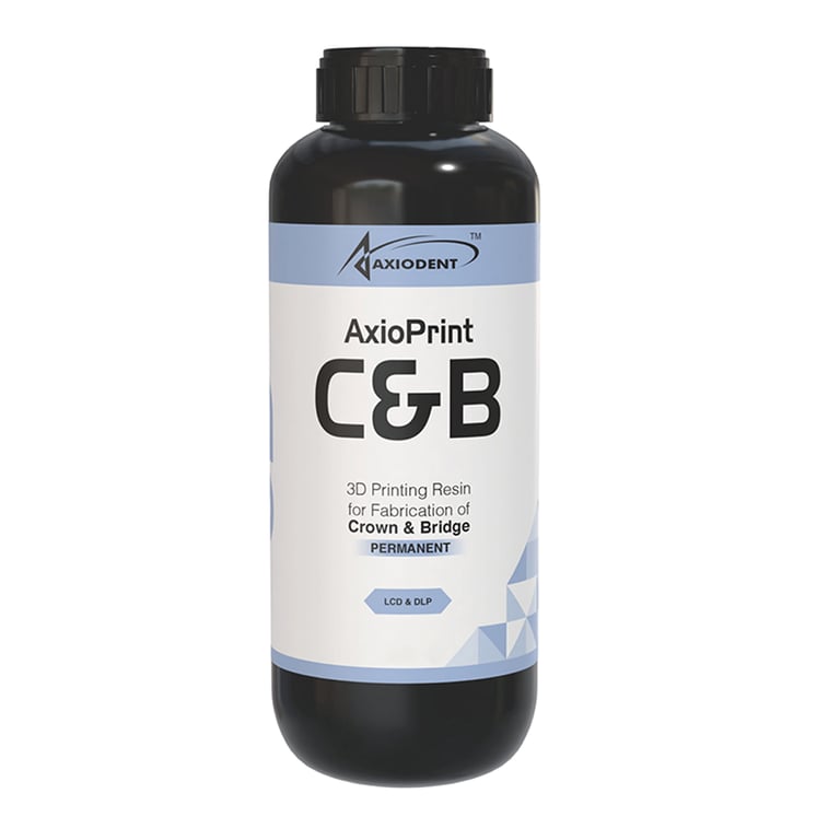AxioPrint C&B 3D Printing Resin, Shade A1, 500g Bottle, 1/Pk. Glass-filled hybrid material (27007)