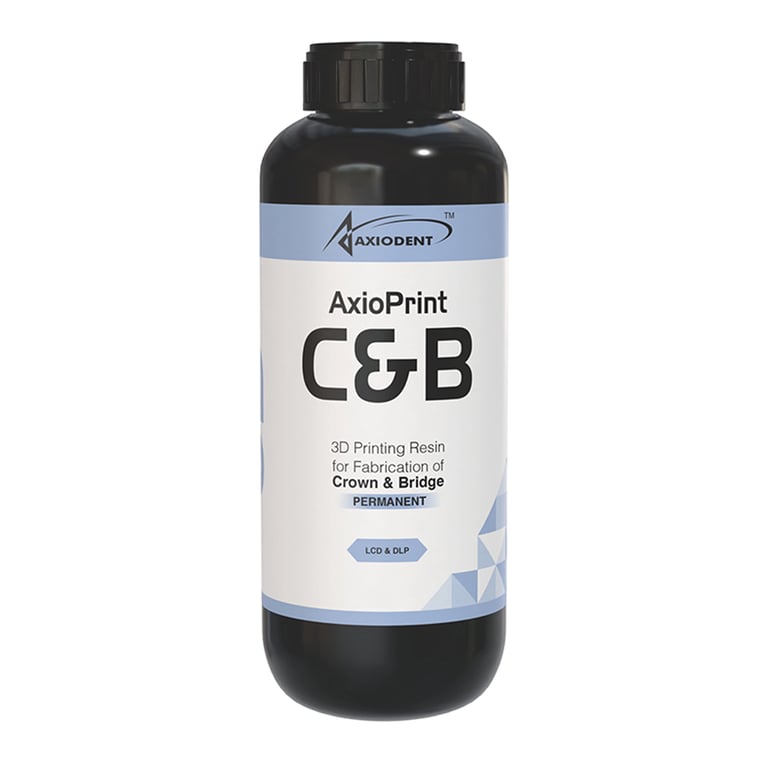 AxioPrint C&B Permanent 3D Printing Resin, Shade A1, 250g Bottle, 1/Pk. Glass-filled hybrid